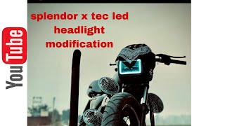 splendor x tec me LED light install kar di 🚳🤩viral [upl. by Tunk]