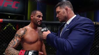 UFC Vegas 28 Santiago Ponzinibbio Octagon Interview [upl. by Noellyn390]