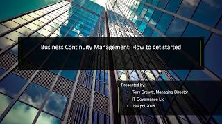 Webinar Business Continuity Management  How to get started [upl. by Nnaik654]