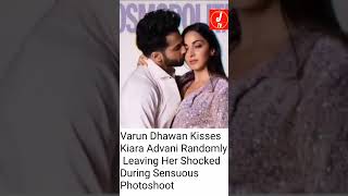 Varun Dhawan Kisses Kiara Advani RandomlyShocked shorts [upl. by Qidas]