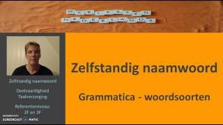 Zelfstandig naamwoord Grammatica woordsoorten [upl. by Alhsa614]