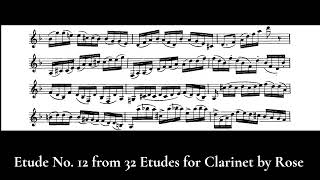 Etude No 12 from 32 Etudes for the Clarinet by Cyrille Rose [upl. by Honora]