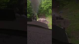 Visiting steam on the Colebrookdale Railroad back in May 2021 seen from the cupola of the caboose [upl. by Eirrol292]