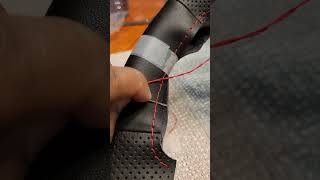 How to Stitch a Steering Wheel Leather Cover [upl. by Xylina]