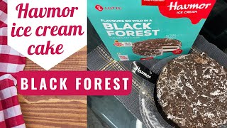 Havmor Ice Cream CakeHavmor Black Forest Ice Cream CakeIce Cream Cake CuttingCatchy Fusion [upl. by Senilec]