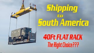 SHIPPING Overland Vehicle from GERMANY to CHILE ► 40FT FLAT RACK Container [upl. by Tormoria496]