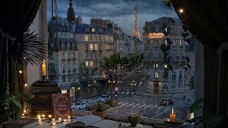 Paris Evening Ambience  Rain and Distant Thunder Sounds for Focus Study and Relaxation [upl. by Hilde898]