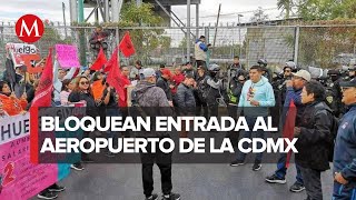 Personal del Colegio de Bachilleres bloquea Eje 1 Norte en CdMx [upl. by Adeehsar]