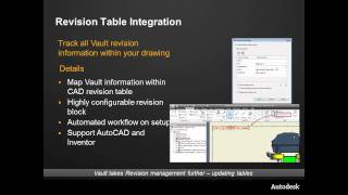 Autodesk Vault Revision Table Integration [upl. by Anailli]