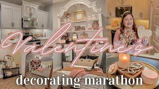 💌VALENTINE’S DECORATE WITH ME MARATHON  DECORATING FOR VALENTINE’S  VALENTINE’S DECOR IDEAS [upl. by Blaze]