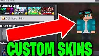 How To Add Custom Skins In Minecraft Bedrock Android IOS Windows 11 Xbox PS5 [upl. by Orban]