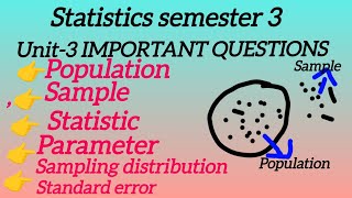 what is a population and sampleIMPORTANT QUESTIONS Degree Statistics SEMESTER 3 degree2ndyear [upl. by Derrik521]