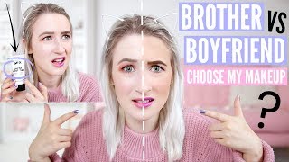 BOYFRIEND vs BROTHER £20 MAKEUP CHALLENGE  Sophie Louise [upl. by Ynnavoig]