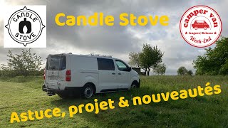 Nouveautés Candle Stove porte vélo fait maison panneau solaire astuce et Camper van de Brissac [upl. by Marozas]