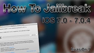 How To Jailbreak iOS 70  704 With Evasi0n 7 WindowsMac [upl. by Sokul274]