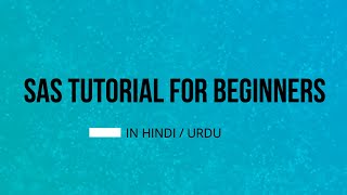 SAS Programming Tutorial From Scratch HindiUrdu208Connect SQL Database With SAS [upl. by Bogosian54]