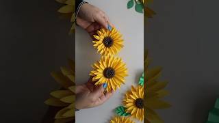 Packagesvg Paper Sunflower Tutorial 🌻 papersunflower papercraft shorts [upl. by Barrada]