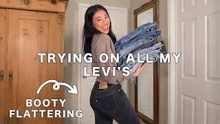 LEVIS JEANS TRY ON  REVIEW 501 Original  Skinny vs Wedgie Fit [upl. by Danica86]