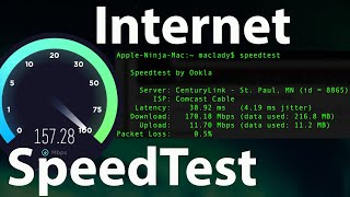 Mac Internet SpeedTest  I will show the Mac Terminal way with SpeedTest CLI and the Web Browser way [upl. by Theresita]