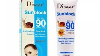 Disaar sunblock spf 90 review skincare morningroutine spf sunblockcream [upl. by Janel]