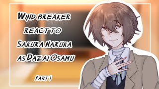 Wind Breaker react to Sakura Haruka as Dazai Osamu  Part 1 [upl. by Sialac707]