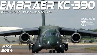 4Kᵁᴴᴰ RIAT 2024 Embraer KC390 Millennium Airshow 2024 [upl. by Carver]