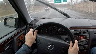 2001 Mercedes Benz E430  Rainy POV Test Drive by Tedward Binaural Audio [upl. by Hnib]