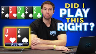 Triple Barrel Bluff With…JackHigh  Poker Hand Review [upl. by Filippo711]