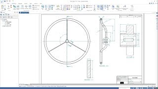 SOLID EDGE ST10  HANDWHEEL  CONCRETE MIXER  DRAWING [upl. by Wootan]