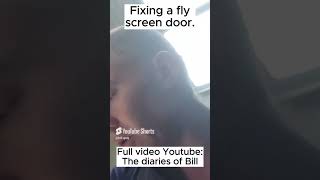 Fly screen replacement Step By Step Watch me flyscreen homemaintence homerepair handyman [upl. by Atinnor]