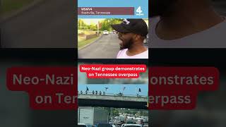 NeoNazi group demonstrates on Tennessee overpass [upl. by Eel]