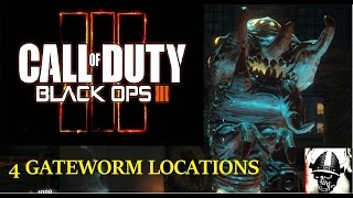 4 GATEWORM Locations BLACK OPS 3 ZOMBIES SACRIFICE RITUALS [upl. by Daveen]