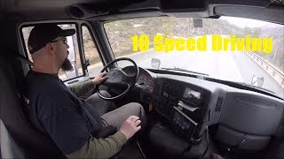 Driving an International day cab 10 speed [upl. by Nodnas]