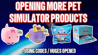 Opening MORE Pet Simulator Merchandise Huges opened [upl. by Anialam]