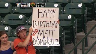 Booth fan wish Dominguez a happy birthday [upl. by Saundra]