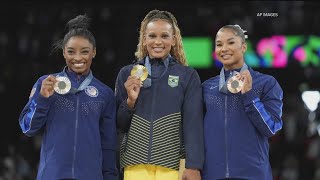 Historic moment  First allBlack podium in womens gymnastics history [upl. by Fernas]