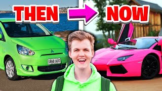 5 YouTubers Cars Then And Now LankyBox Jelly Unspeakable [upl. by Durwood]