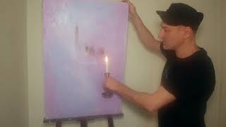 Fumage art Paint with candle [upl. by Neelhtak913]