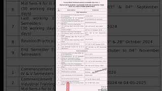 Ts Diploma Academic Calendar 2024  2025 diploma academiccalendar scbscribe 2025 sbtet viral [upl. by Atolrac]