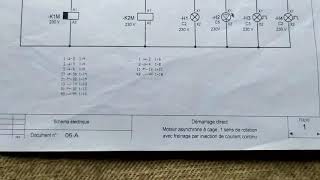 SCHÉMAS 06A DÉMARRAGE DIRECT 1 SENS DE ROTATION FREINAGE PAR INJECTION DE COURANT CONTINU [upl. by Bullis]