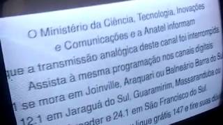 Cartela branca NSC TV Joinville encerra transmissões analógicas  DEZ2018 [upl. by Aiuqes]