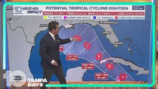 Tracking the Tropics Potential Tropical Cyclone Eighteen meandering in south central Caribbean [upl. by Leahcimluap]