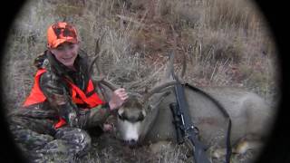 12 yr olds first mule deer  243 and 80 gr TTSX Barnes [upl. by Lyrrad866]