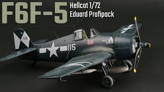 Grumman F6F5 Hellcat US Navy 172 Eduard Profipack 7077 Full Build Video  RWO Models [upl. by Ytsanyd]