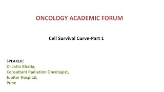 Cell survival curve part 1 Dr Jatin Bhatia [upl. by Annairda]