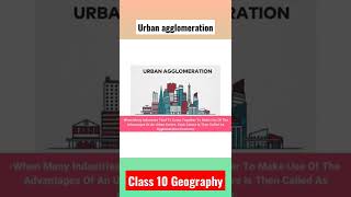 class 10 Geography Urban agglomeration  agglomeration economies [upl. by Ranzini162]