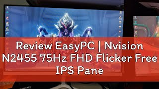 Review EasyPC  Nvision N2455 75Hz FHD Flicker Free IPS Panel 24 inch Monitor Black or White [upl. by Attelrak749]