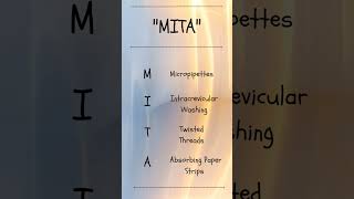 Mnemonic  Method Of Collection Of  Gingival Crevicular Fluid dentistry shortsviral mnemonics [upl. by Frayda]