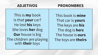 Adjetivos y Pronombres Posesivos en Inglés [upl. by Adnahsat]