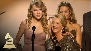 Taylor Swift accepting her first ever GRAMMY Award for White Horse  GRAMMYs [upl. by Leahicm346]